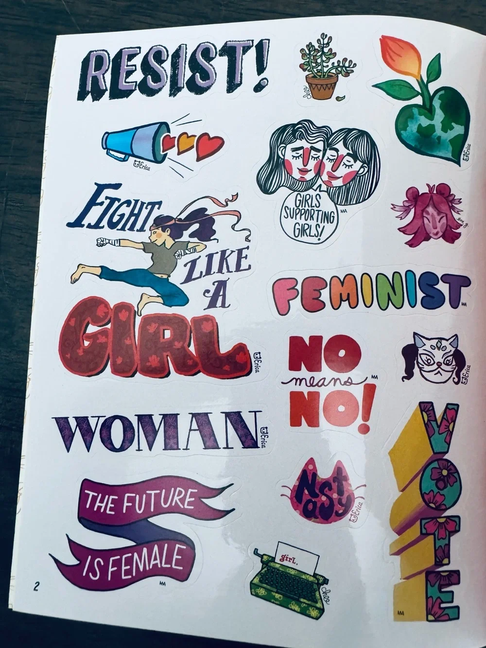 Feminist Female Resist Stickers